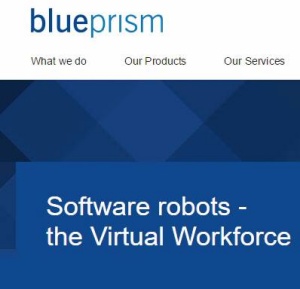 Blue Prism, ki je razvilo »umetne delavce« za podjetje O2 se v spletu pohvali, da izdeluje »navidezno delovno silo«.